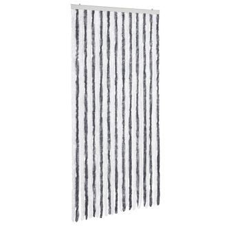 vidaXL Vidaxl - Cortina Mosquitera Gris Y Blanco Chenilla 100x220 Cm