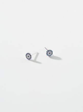 Simons Womens Royal blue stone small earrings