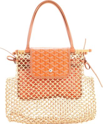 Goyard Aligre Bag Raffia Net with Coated Canvas