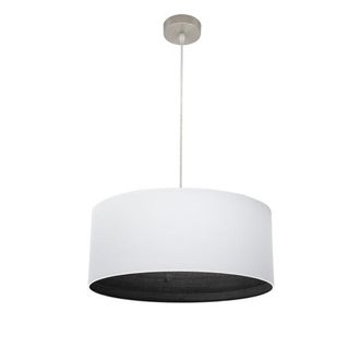 Fabrilamp Fabrilamp - Colgante Tatiana 1xe27 Niquel/blanco-mad.negra Regx50x50 Cm