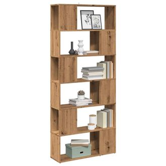 Berkfield Home Book Cabinet/Room Divider Artisian Oak 80x24x186 cm in Brown | Size: 80 x 24 x 186 cm