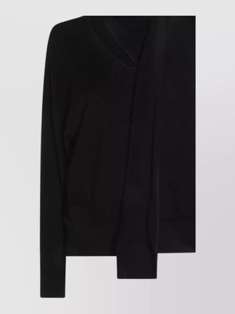 Zanone virgin wool knotted neck long-sleeve jumper