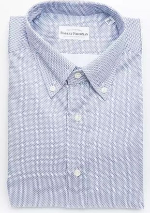 Robert Friedman Light Blue Cotton Men Mens Shirt