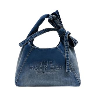 Marc Jacobs Bow Denim Sack Bag - Dames - Schoudertassen - Blauw - ONE Size - Denim - Tassen