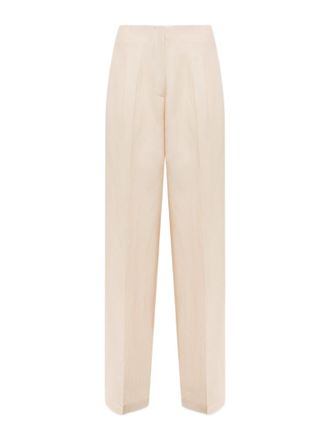 Blugirl Wide-Leg Trousers With Pressed Crease And Satin Finish