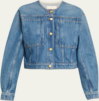 Ulla Johnson The Brair Denim Collarless Jacket