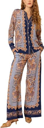 Hale Bob Hale Bob Ramona Silk Button Down Top
