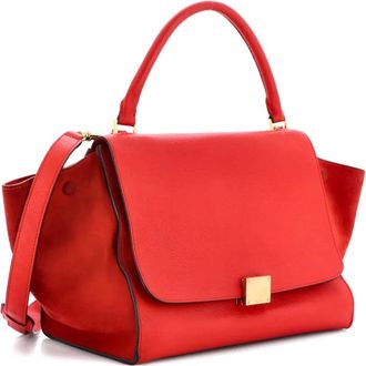 Celine Trapeze Bag Leather Medium satchel - Rood