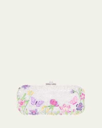 Judith Leiber Liora Floral Crystal Long Slide Clutch Bag