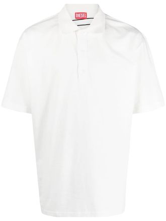 Diesel T-Vort-Megoval-D cotton polo shirt - White
