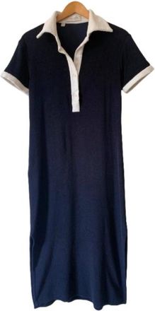 Giuliva Heritage Collection Navy Towelling Dress Size L
