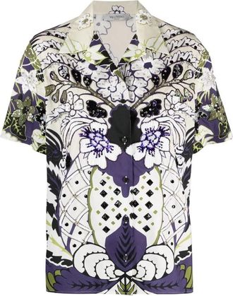 Valentino Garavani Arazzo-Print Sequined Shirt