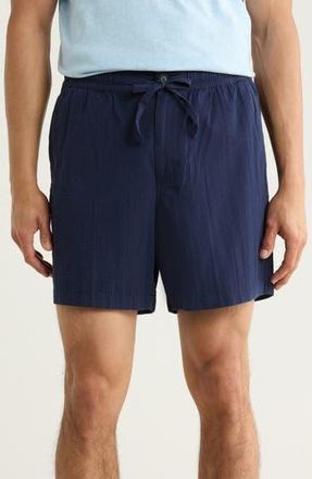14th & Union Cotton Seersucker Shorts in Navy Still at Nordstrom Rack, Size Xx-Large