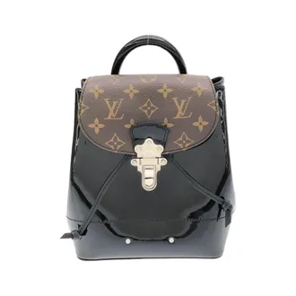 Louis Vuitton Black Coated Canvas Backpack (Pre-Owned)