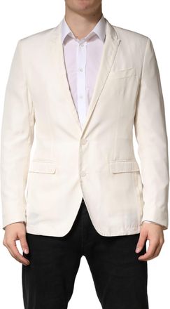 Dolce & Gabbana White Cotton Single Breasted Jacket Mens Blazer (Pre-Owned)