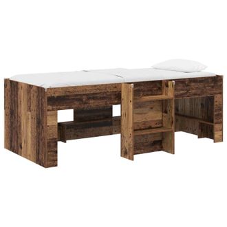 vidaXL Letto Alto Per Bambini Legno Antico 98.5 X 200 Cm Vidaxl