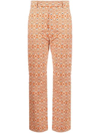 Colville abstract-print trousers - Orange