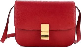 Celine Classic Box Bag Grainy Leather Medium crossbody bag - Rood