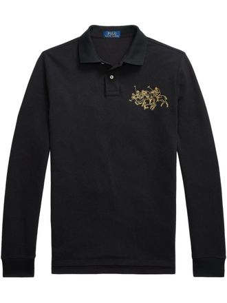 Polo Ralph Lauren Lunar New Year Triple-Pony polo shirt - men - BCI Cotton - S - Black