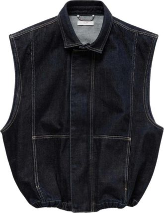 1989 STUDIO Vests, female, Blue, Size: S Blue Coats Vest Jacket