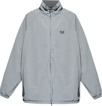 Balenciaga Jas met logo - Heren - Zomerjassen - Blauw - 2XL - Katoen - Jassen