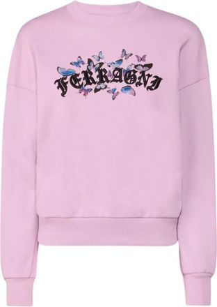 Chiara Ferragni Sweatshirt - Dames - Sweatshirts - Paars - S - Katoen - Hoodies & sweatvesten
