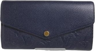Louis Vuitton Tweedehands leren portemonnees - Dames - Vintage Accessoires - Blauw - ONE Size - Vintage