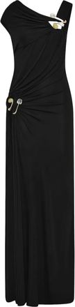 CHRISTOPHER ESBER Veer gedrapeerde maxi-jurk met spiraal - Zwart