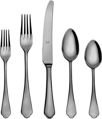Mepra Dolce Vita Flatware Set - 5 Pieces in Black Gold at Nordstrom