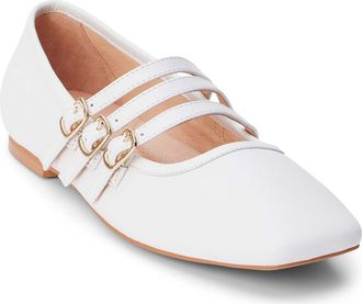 Matisse Footwear Nova Strappy Ballet Flat in White at Nordstrom, Size 7.5