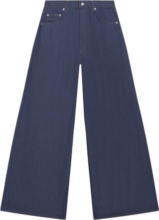 Dondup Wide Leg Maggie - Dames - Loose Fit Jeans - Blauw - W30 - Katoen - Jeans