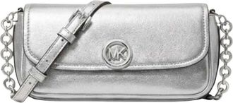 Michael Kors SM Flap Chain Xbody - Dames - Schoudertassen - Grijs - ONE Size - Tassen