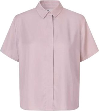 Sams&oslash;e & Sams&oslash;e Korte mouwen overhemd met relaxte pasvorm - Dames - Blouses & Shirts - Roze - Maat: S