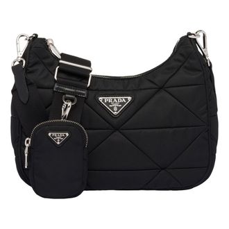 Prada (WMNS) PRADA FW25 Padded Re-Nylon Shoulder Bag Black 1BC151-RDJN-F0632