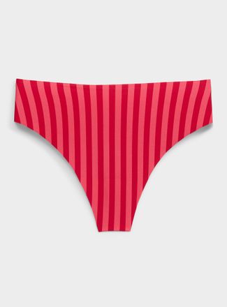 Miiyu Womens Stretch laser-cut high-waist thong Recycled nylon