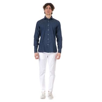 Borriello Camicia Denim - Heren - Sneakers - Blauw - 42 EU - Denim - Schoenen