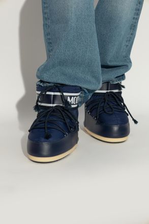 Moon Boot Snow Boots Icon Low Nylon, Womens, Navy Blue