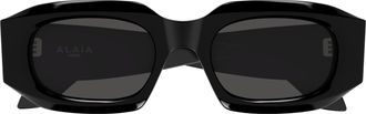 Alaia Aa0086s Bold Rectangular Sunglasses with Wide Temples