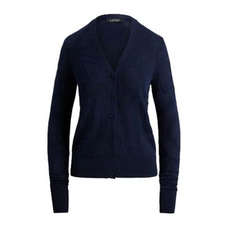 Ralph Lauren Cardigans, female, Blue, Size: XS Denzel Long Sleeve Cardigan