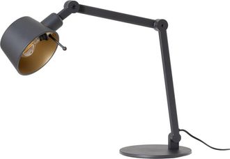 Lucande L&aacute;mpara De Mesa silka En Negro Metal - Lucande