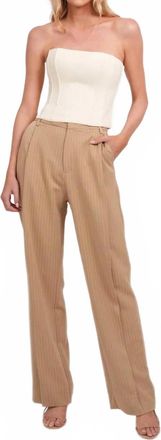 Parentezi Marcus Straight Leg Pants In Ivory Stripes