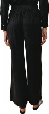Bella Dahl Pull On Inverted Pleat Wide Leg In Black