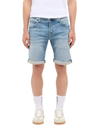 Mustang Regular-fit-Jeans MUSTANG Herren Style Chicago Shorts, Herren, Gr. 29, blau (413 mittelblau), Denim/Jeans, 98% Baumwolle, 2% Elasthan, unifarben, regu
