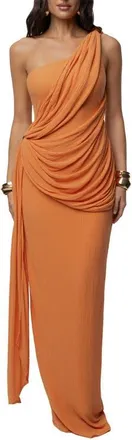 JLUXLABEL Rich Mocha Wrap Dress in Coral at Nordstrom, Size Small