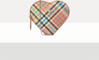 Vivienne Westwood Heart Crossbody Polyurethane / Polyester / Cotton Heather-plaid