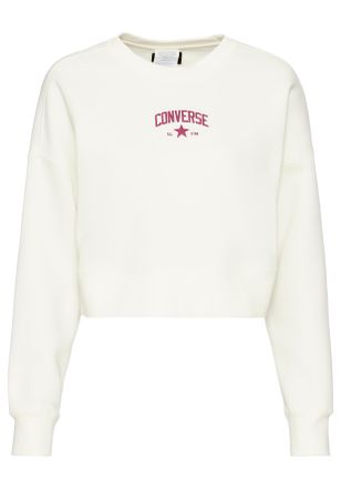 Converse Sweatshirt CONVERSE, Damen, Gr. XL (42), weiss (egret), Sweatware, Obermaterial: 80% Baumwolle, 20% Polyester, bedruckt, Rundhals, Sweatshirts Sweatsh