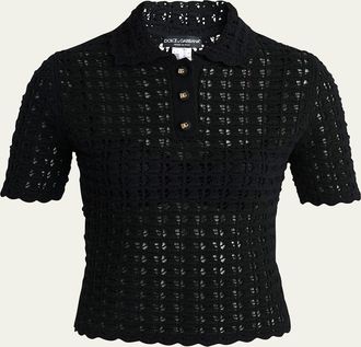 Dolce & Gabbana Polo Crochet Top