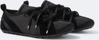 Simone Rocha Ballerina Grip suede-trimmed satin sneakers