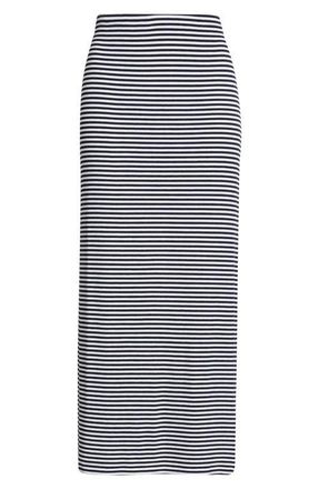 Favorite Daughter The Foundation Stripe Knit Pencil Skirt in Navy/White Stripe at Nordstrom, Size X-Small