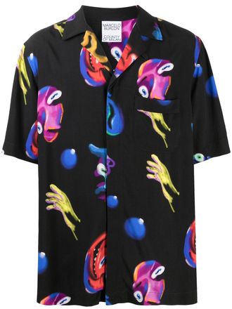 Marcelo Burlon Overhemd met print - Zwart